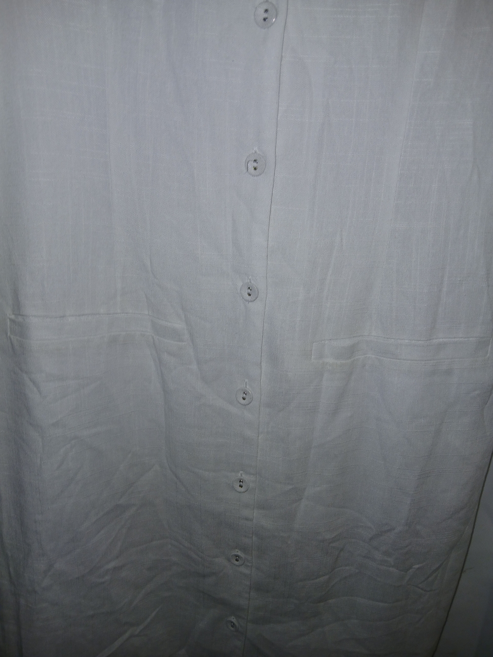 Paper Heart White Button-Front Sleeveless Dress Linen Blend XL - Picture 4 of 4